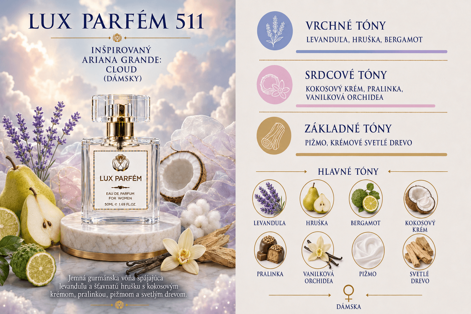 Lux Parfém 511 – Inšpirovaný Ariana Grande: Cloud